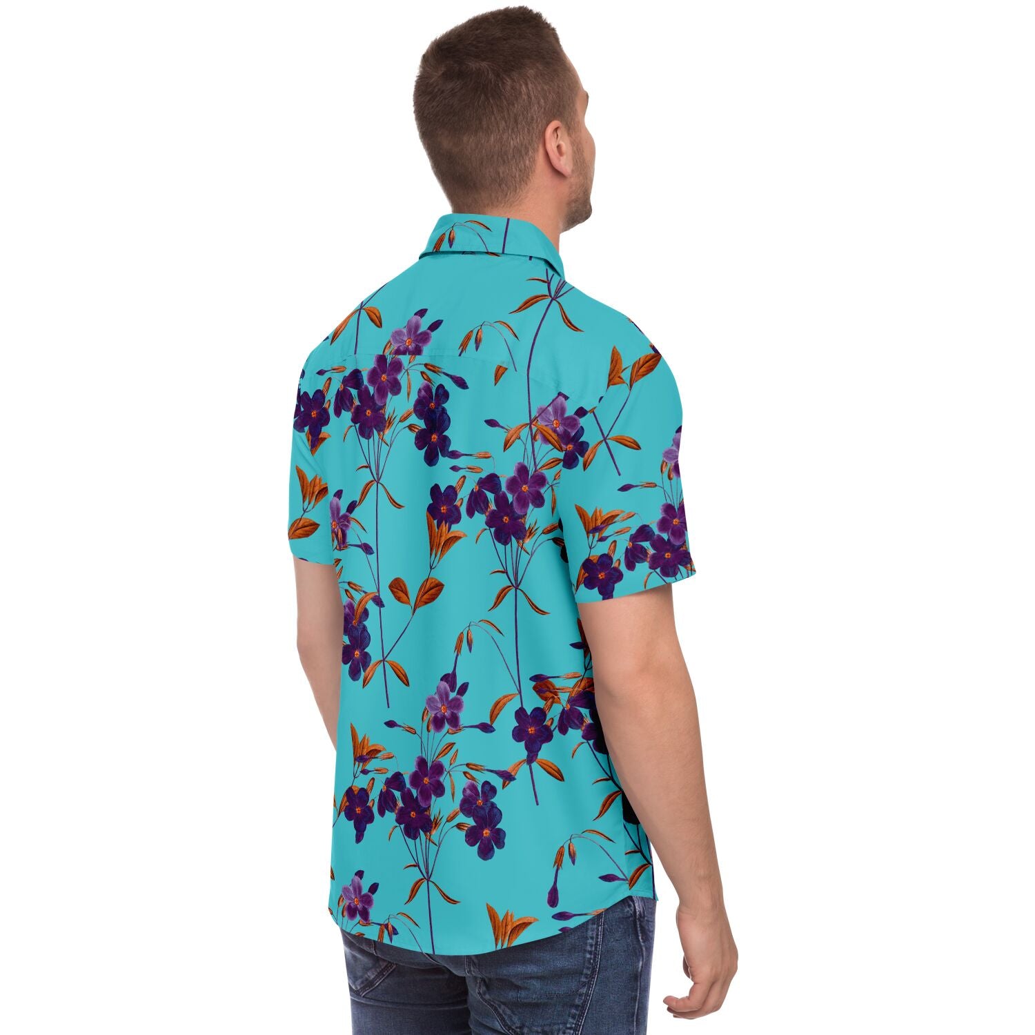 chemise homme décontractée à motifs floraux