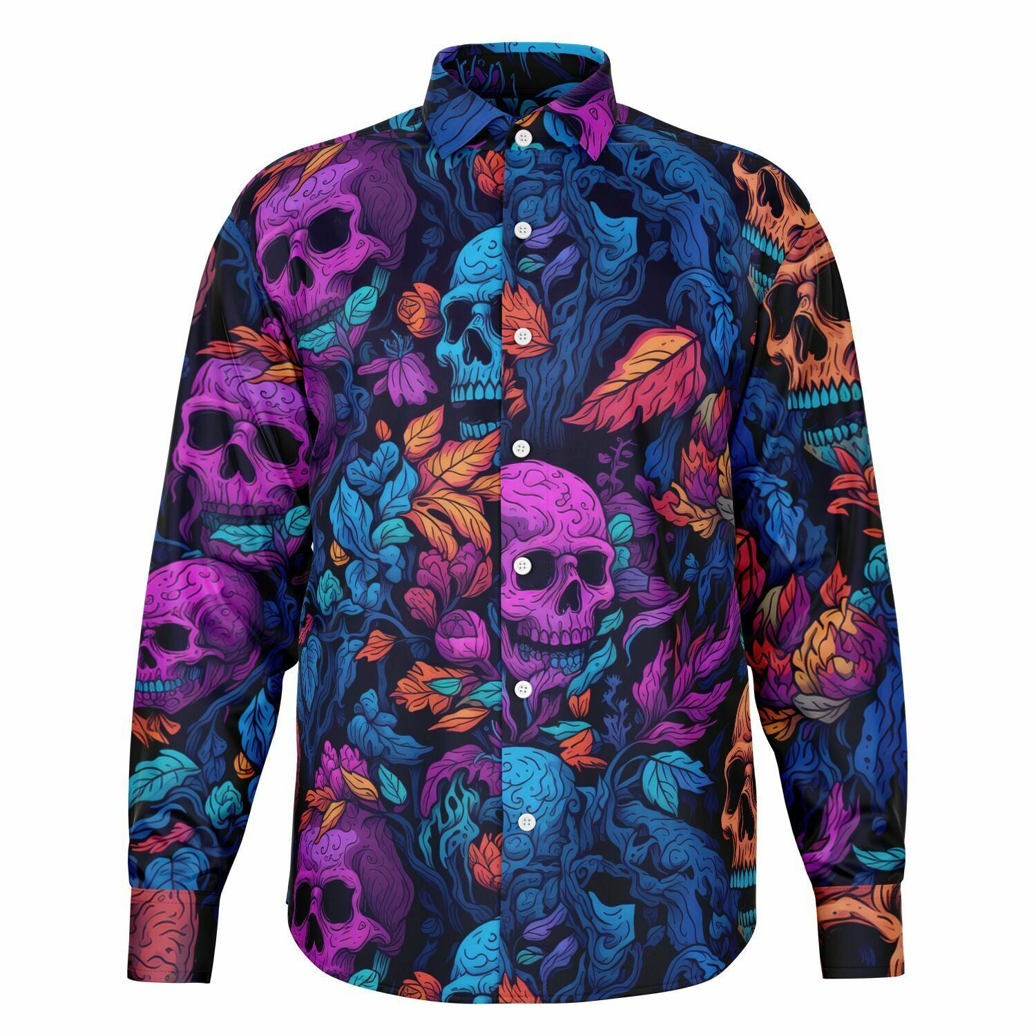 Chemise homme manches longues - Têtes de morts