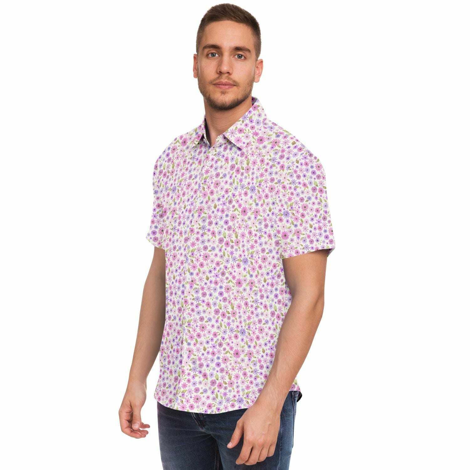 chemise courte à fleurs pour l'été