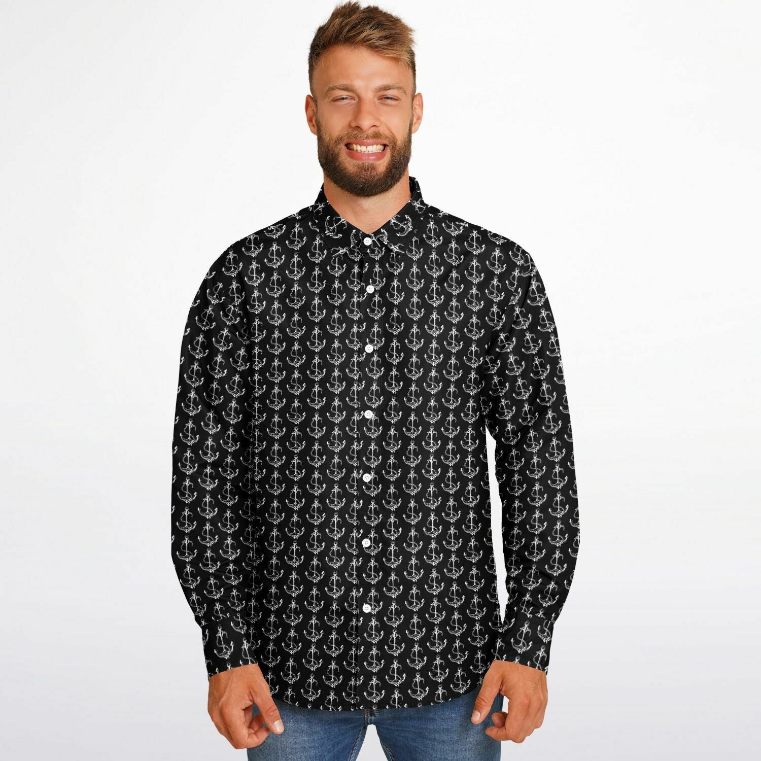 chemise pour homme manches longues coloris marine