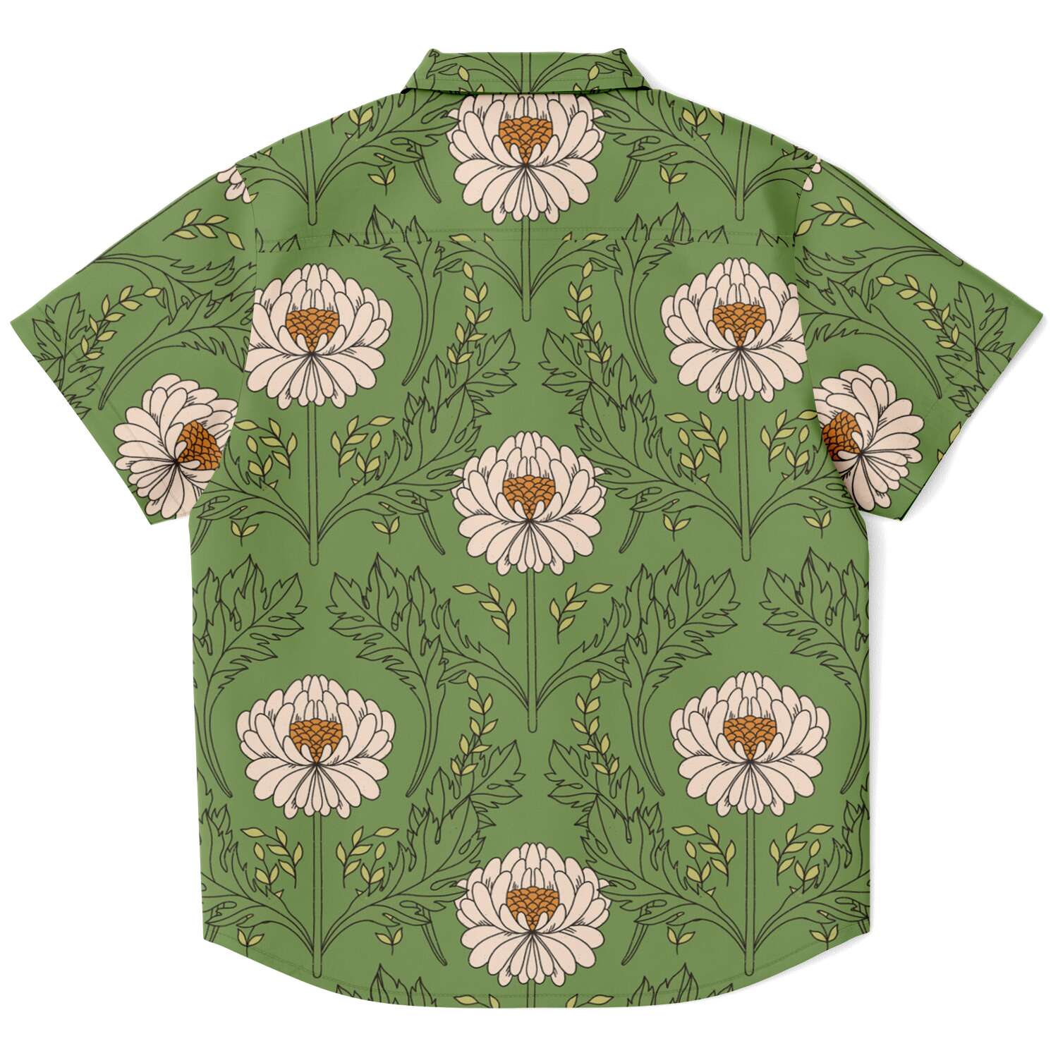vêtement enfant chemise verte à fleurs
