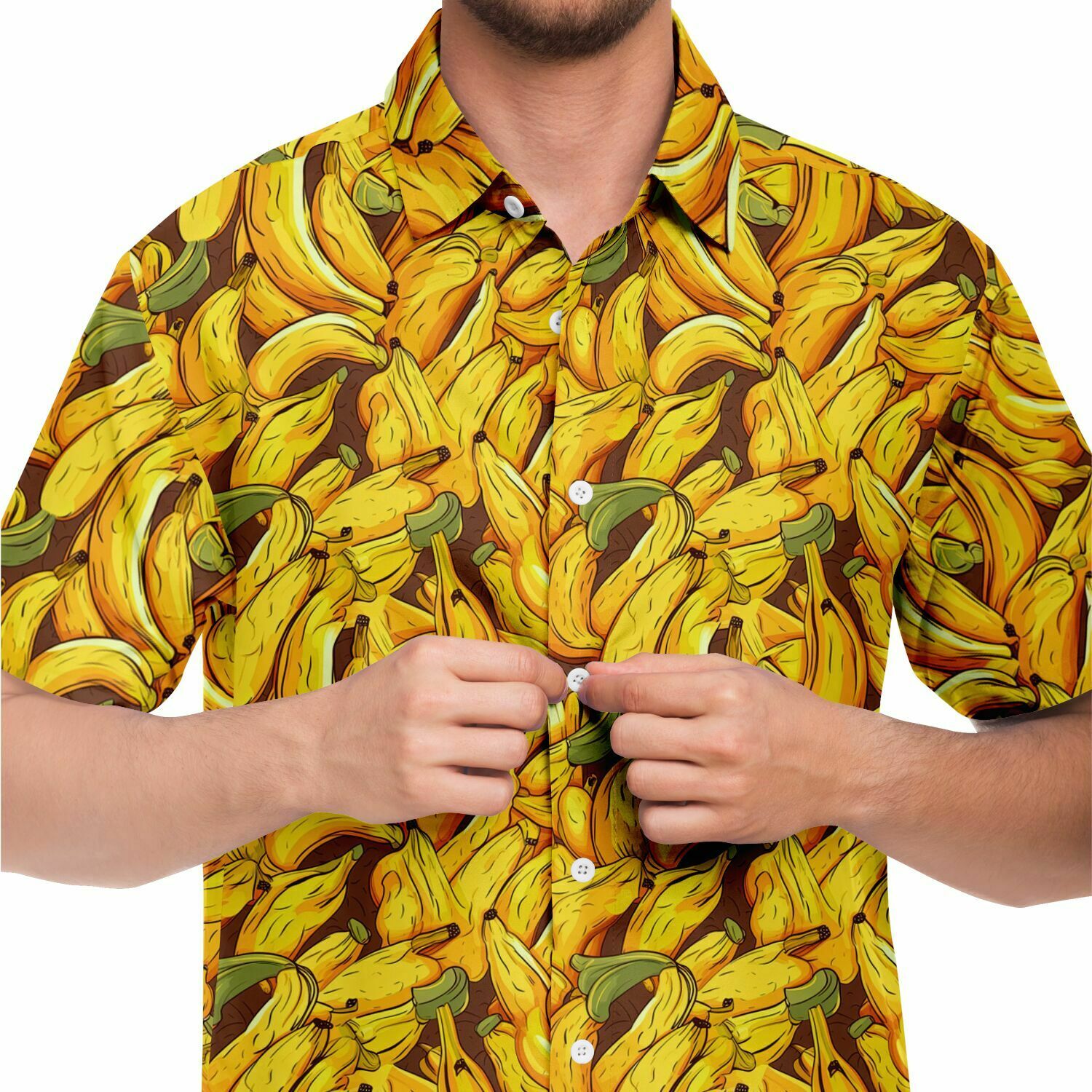 chemise en coton homme manches courtes banana