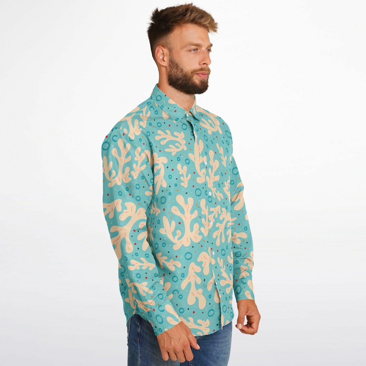 chemise manches longues à thème marin