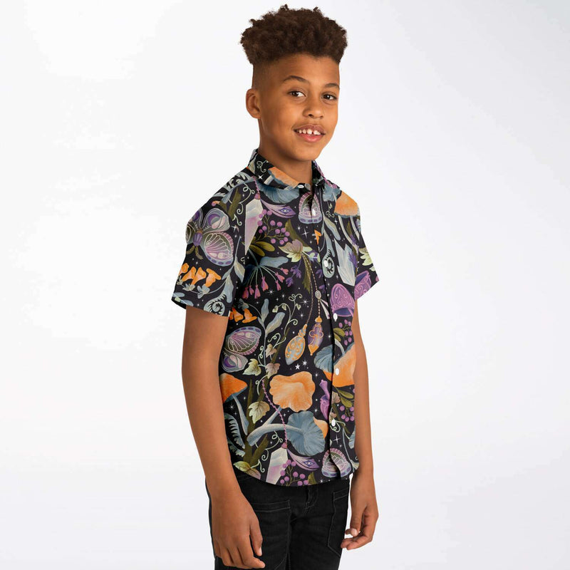 Chemise Garçon Originale Champignons Manches Courtes