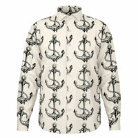 chemise élégante homme ancre marine