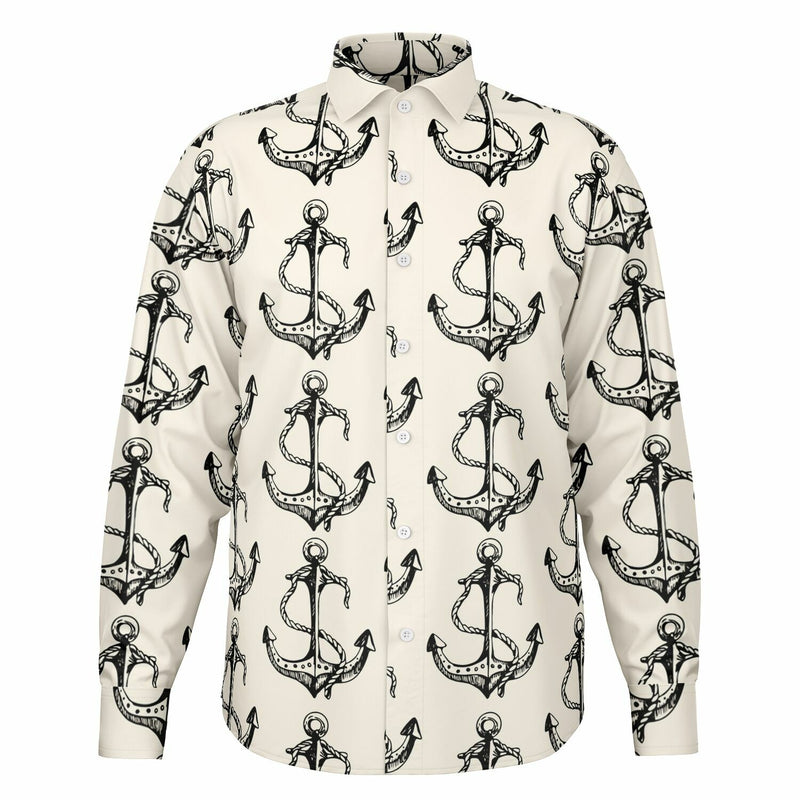 chemise élégante homme ancre marine