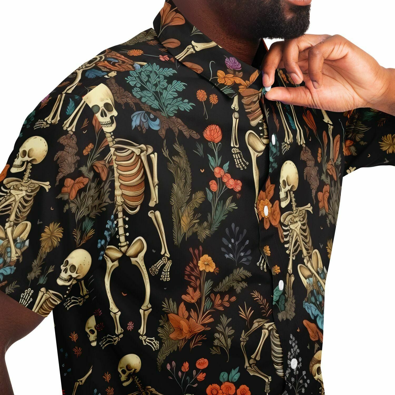 chemise casual homme skeleton