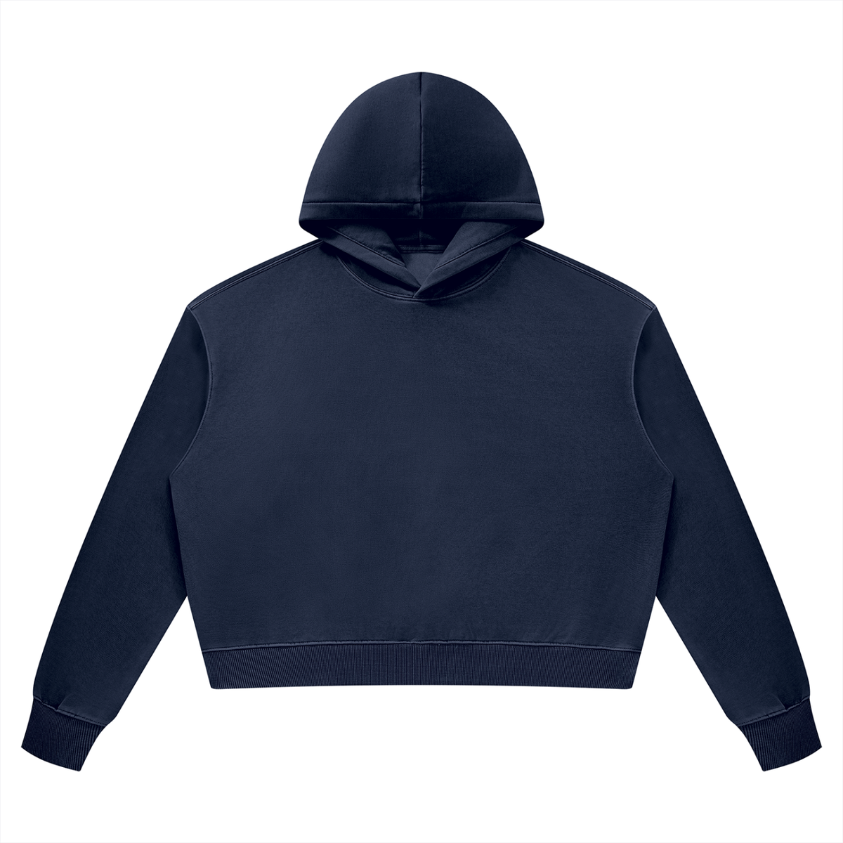 Hoodie femme délavé vintage bleu marine, vue de face