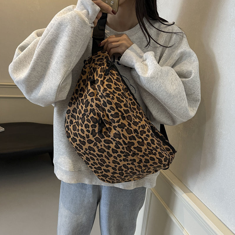 Sac banane XXL léopard brun