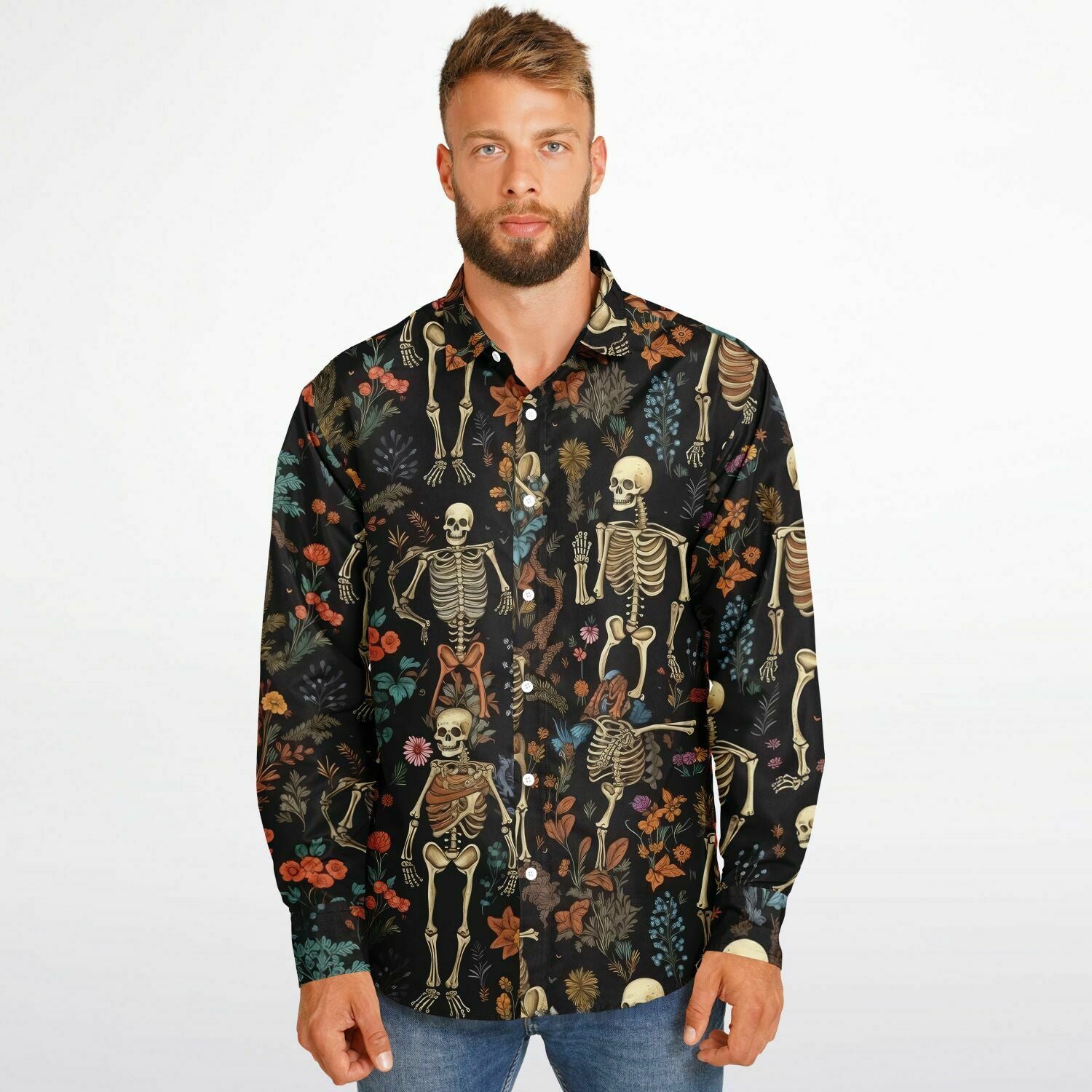 chemise homme fashion skeleton