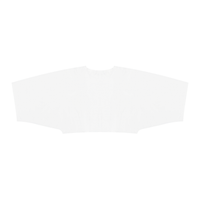Packshot dos du t-shirt boxy original femme blanc