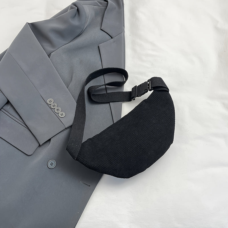 Sac banane noir en velours