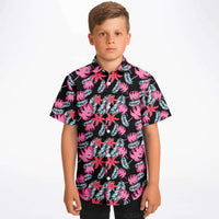 Chemise garçon originale hawaïenne  manches courtes