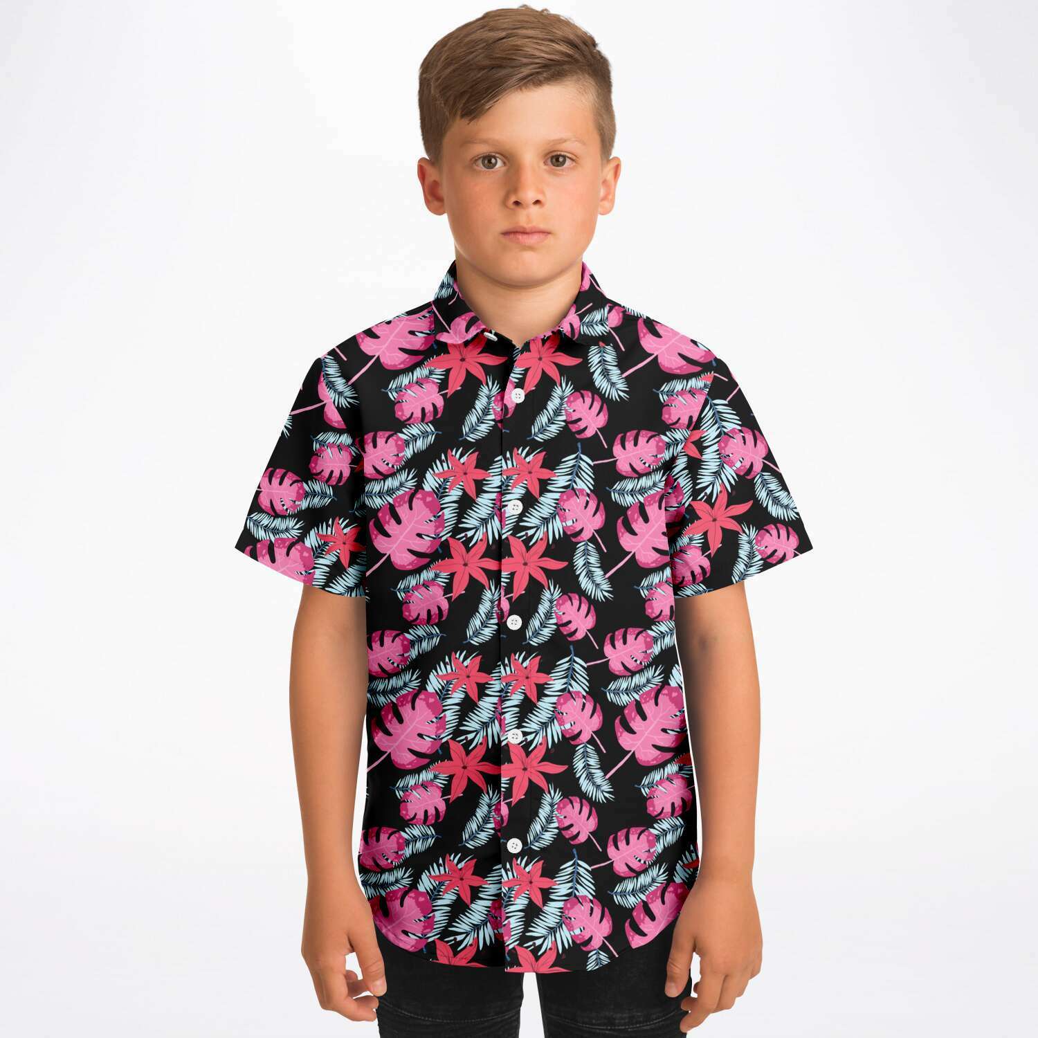 Chemise garçon originale hawaïenne  manches courtes