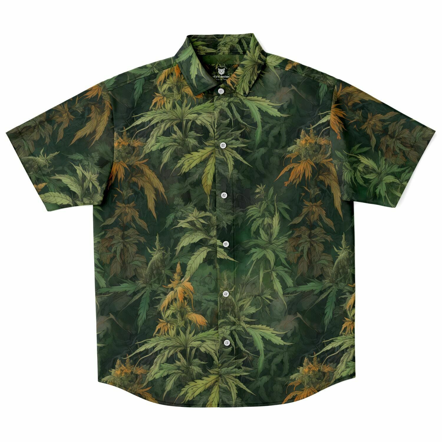 Chemise Homme Manches Courtes - Cannabis