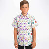 haut pour garçon manches courtes fleurs multicolores