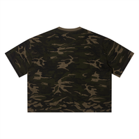 T-shirt Boxy Motif Camouflage Kaki — Streetwear Belge