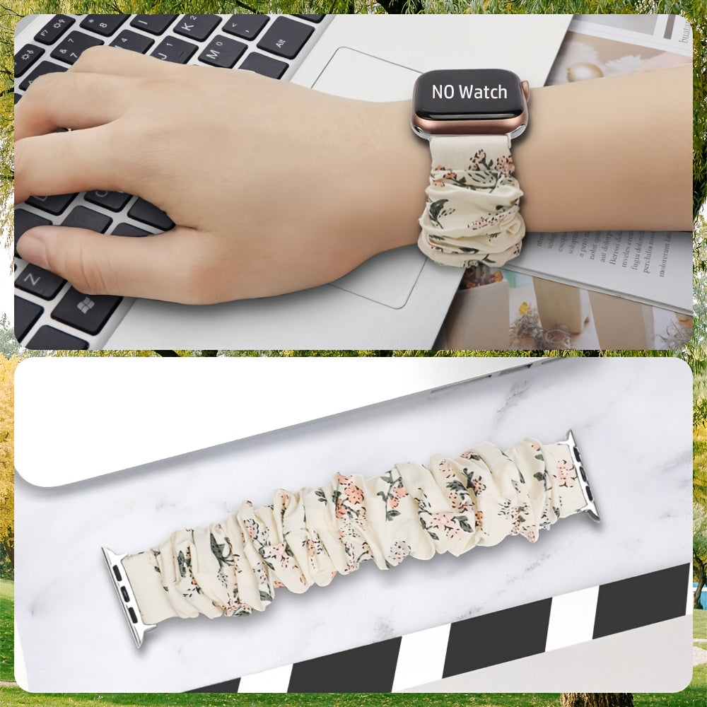 Bracelet Apple Watch chouchou scrunchie, vue détaillée 3