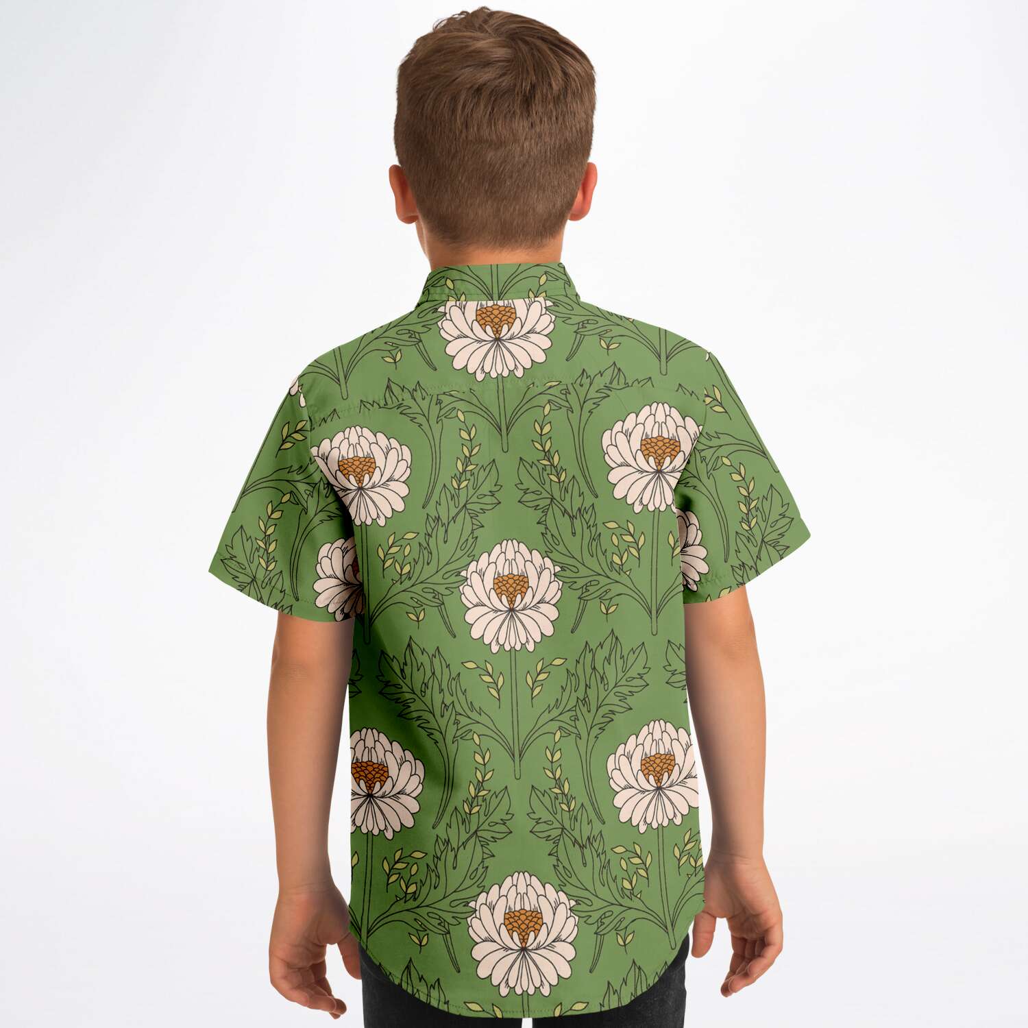 look tendance chemise garçon verte