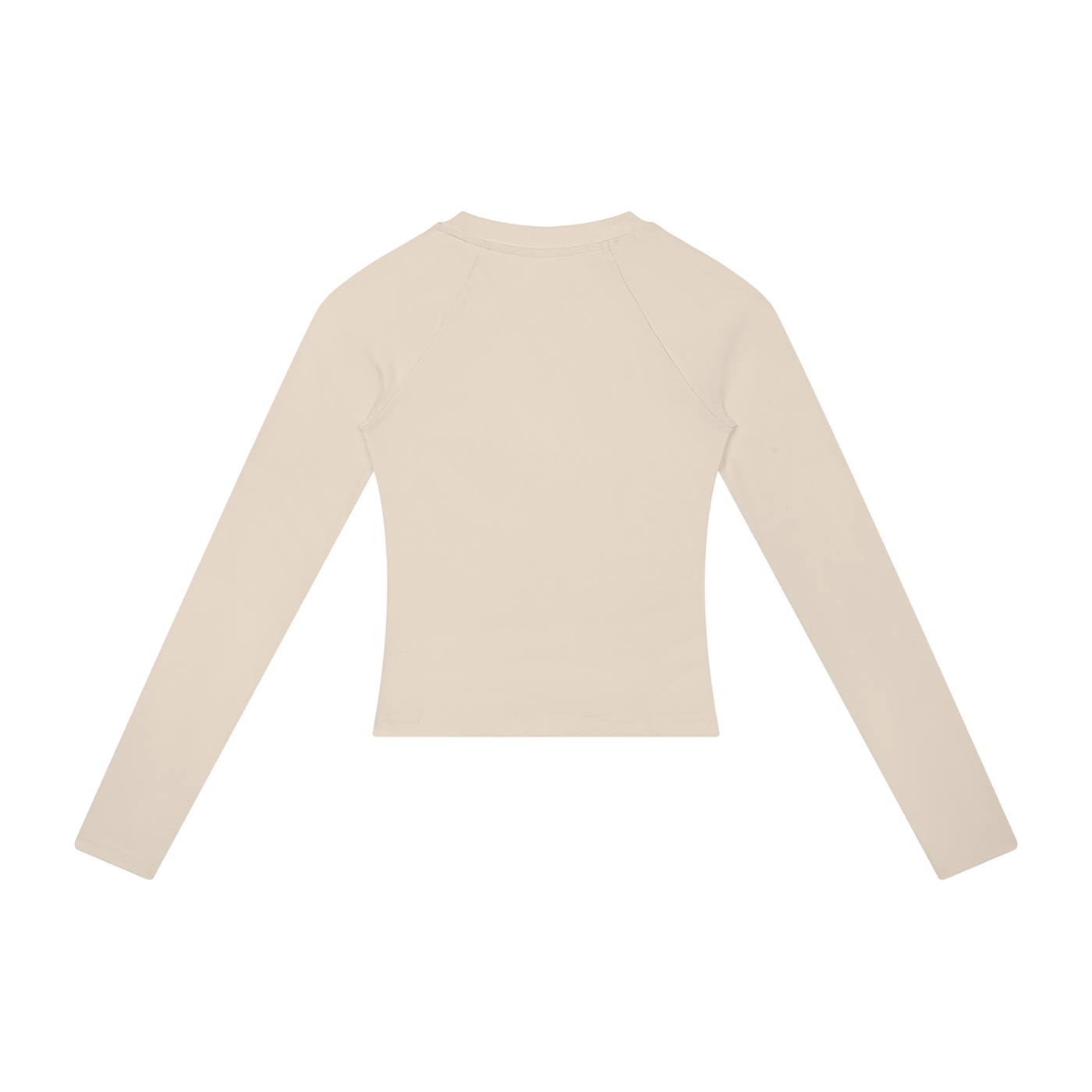 Packshot dos du t-shirt manches longues original femme kaki