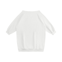 Dos de la robe sweat épaules dénudées femme blanc