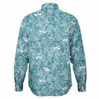 Chemise Homme bleue abstrait - Manches Longues