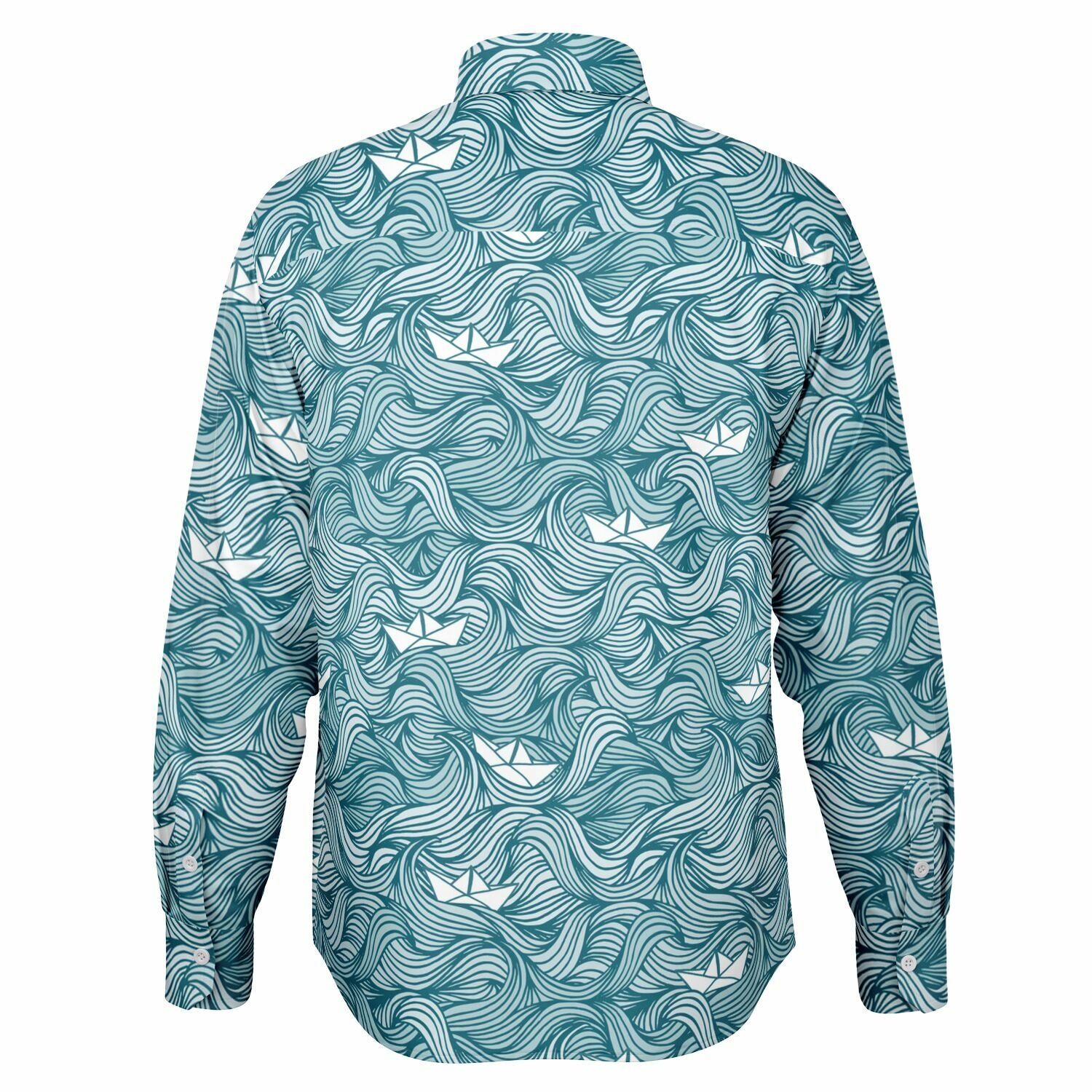 Chemise Homme bleue abstrait - Manches Longues