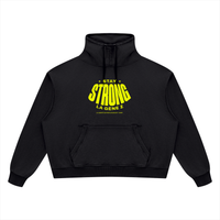 Sweat col montant Gen Z « Stay Strong la Gène Z » – noir délavé