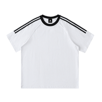 T-shirt Bandes Contrastantes Original Noir — Coton Streetwear Belge