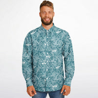 chemise homme style abstrait en bleu
