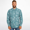 chemise homme style abstrait en bleu