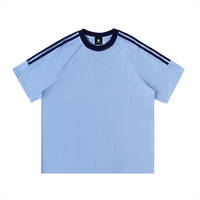 T-shirt Bandes Contrastantes Original Noir — Coton Streetwear Belge