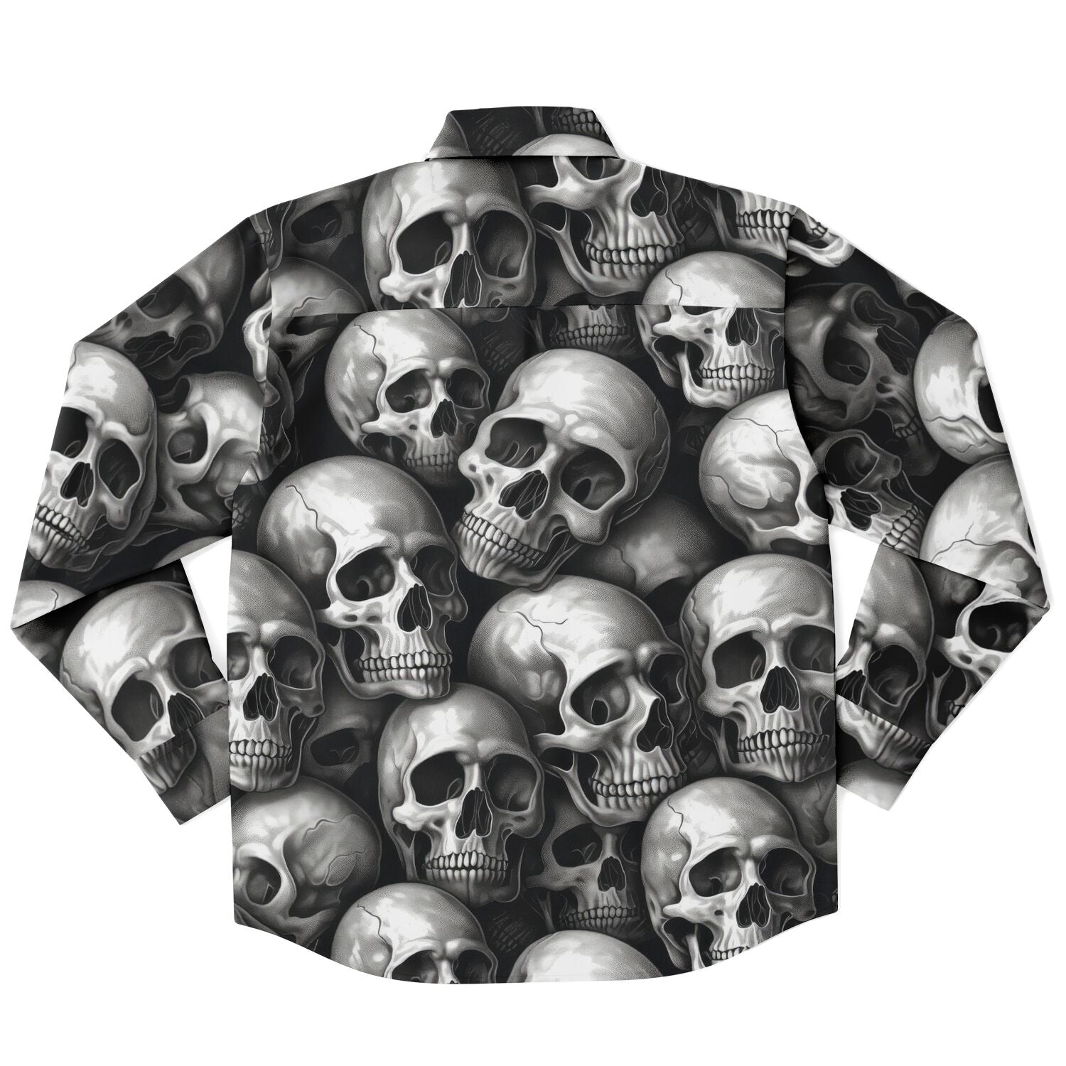 chemise manches longues motif tête de mort
