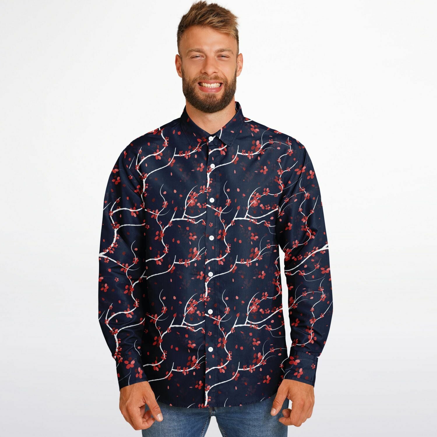 chemise à motifs japonais pour homme