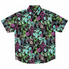 CHEMISE HOMME original floral mauve MANCHES COURTES