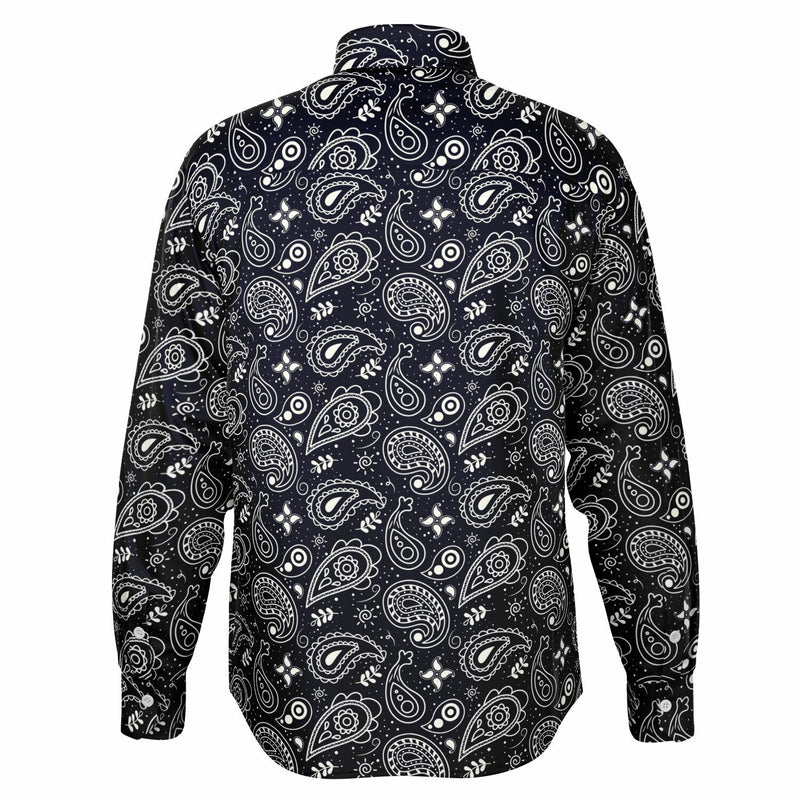 chemise homme à manches longues style bandana