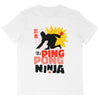 T-Shirt OVERSIZE - "I'M A PING PONG NINJA" - face_blanc