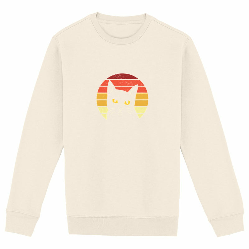 Pull femme - RETRO BLACK CAT - face_ivoire