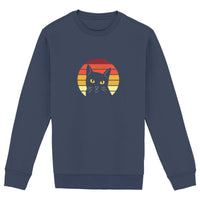 Pull femme - RETRO BLACK CAT - face_marine