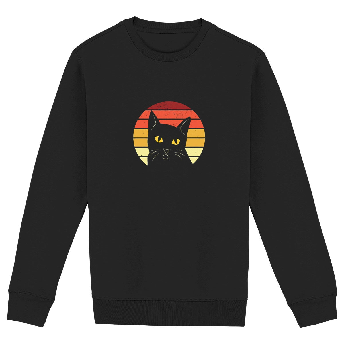 Pull femme - RETRO BLACK CAT - face_noir