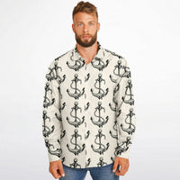 Chemise Homme ancre marine - Manches Longues