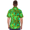 CHEMISE HOMME originale vert fluo ananas MANCHES COURTES