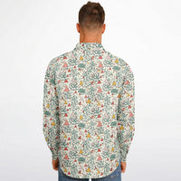 chemise homme design fleurs abstraites