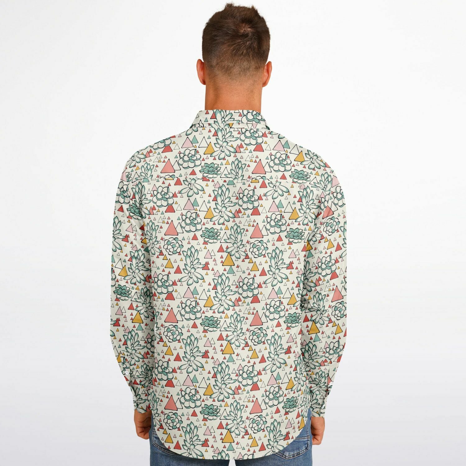 chemise homme design fleurs abstraites
