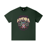 T-shirt enfant oversized Heroic Hydra en vert foncé - imprimé Power of Many