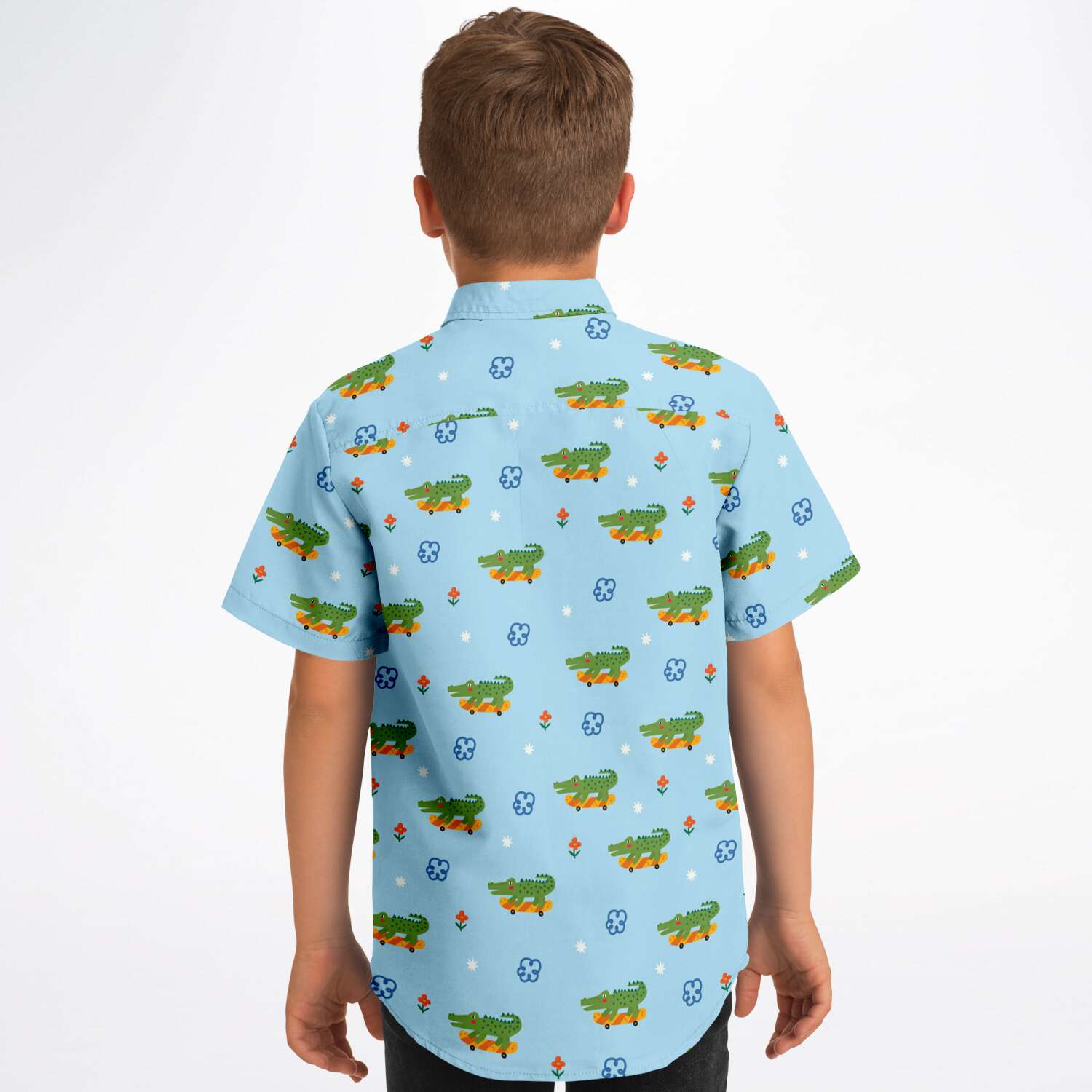 chemise colorée garçon crocodile