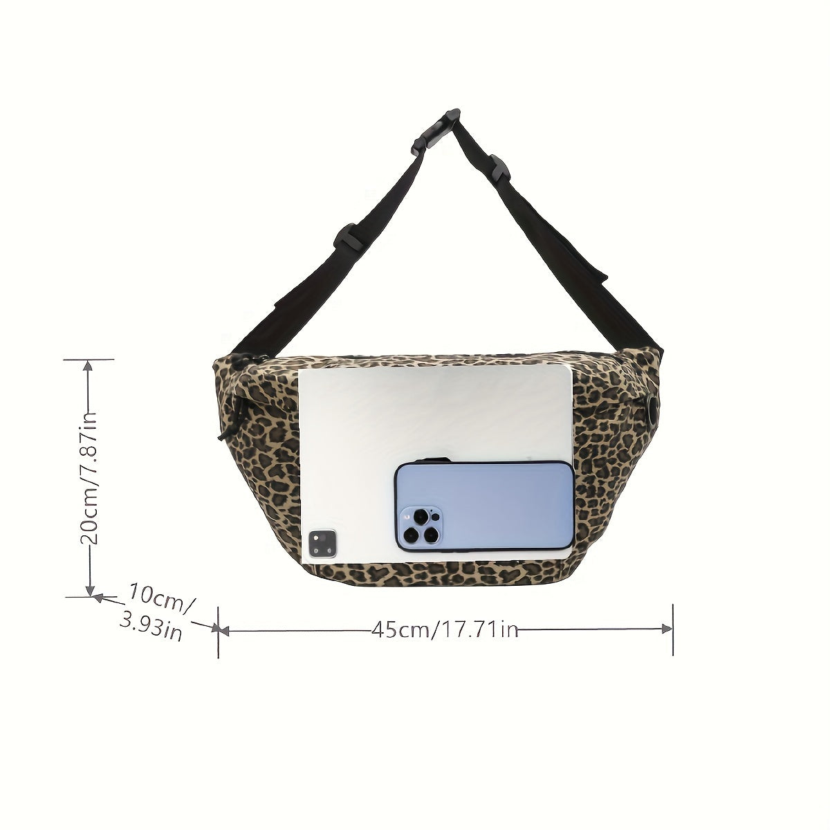 Sac banane XXL léopard brun – vue 7