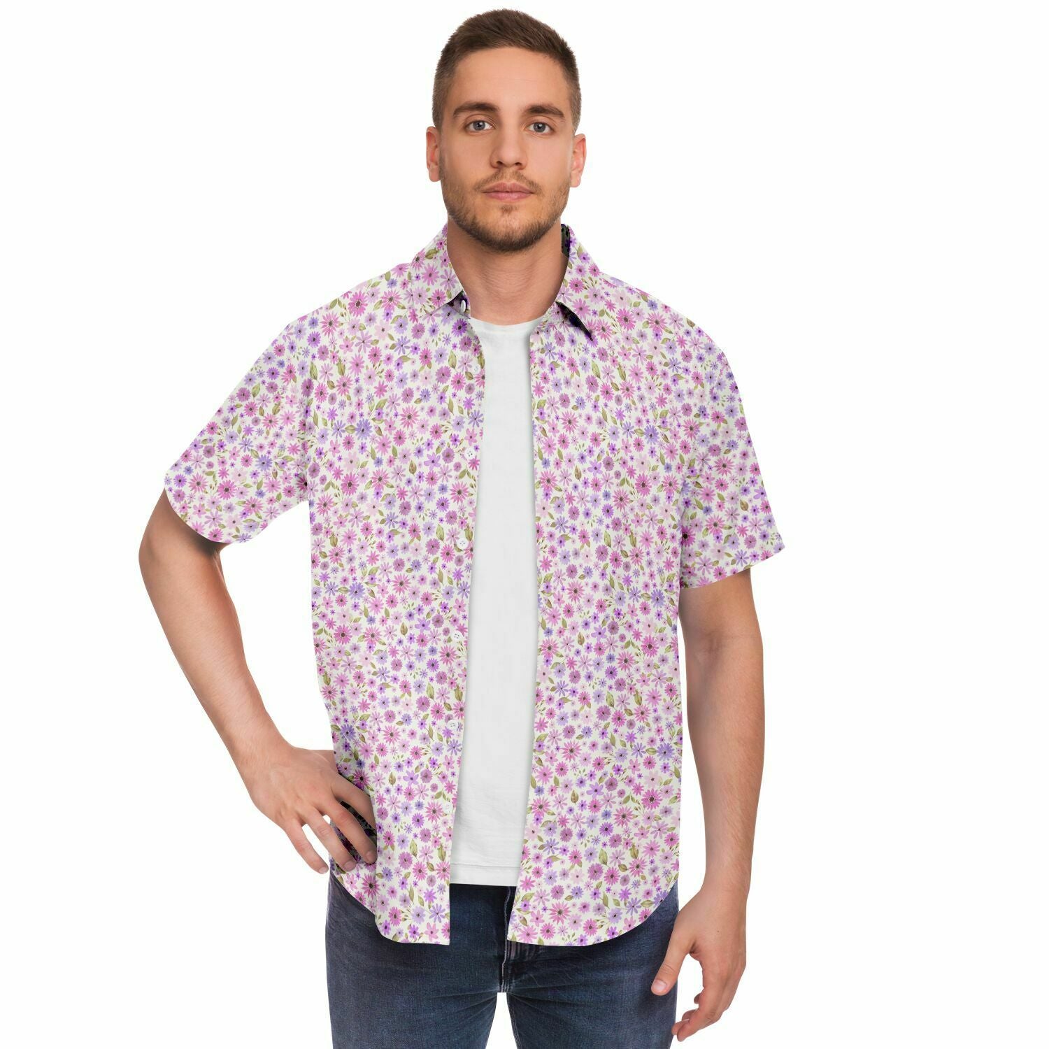 chemise homme à impression florale