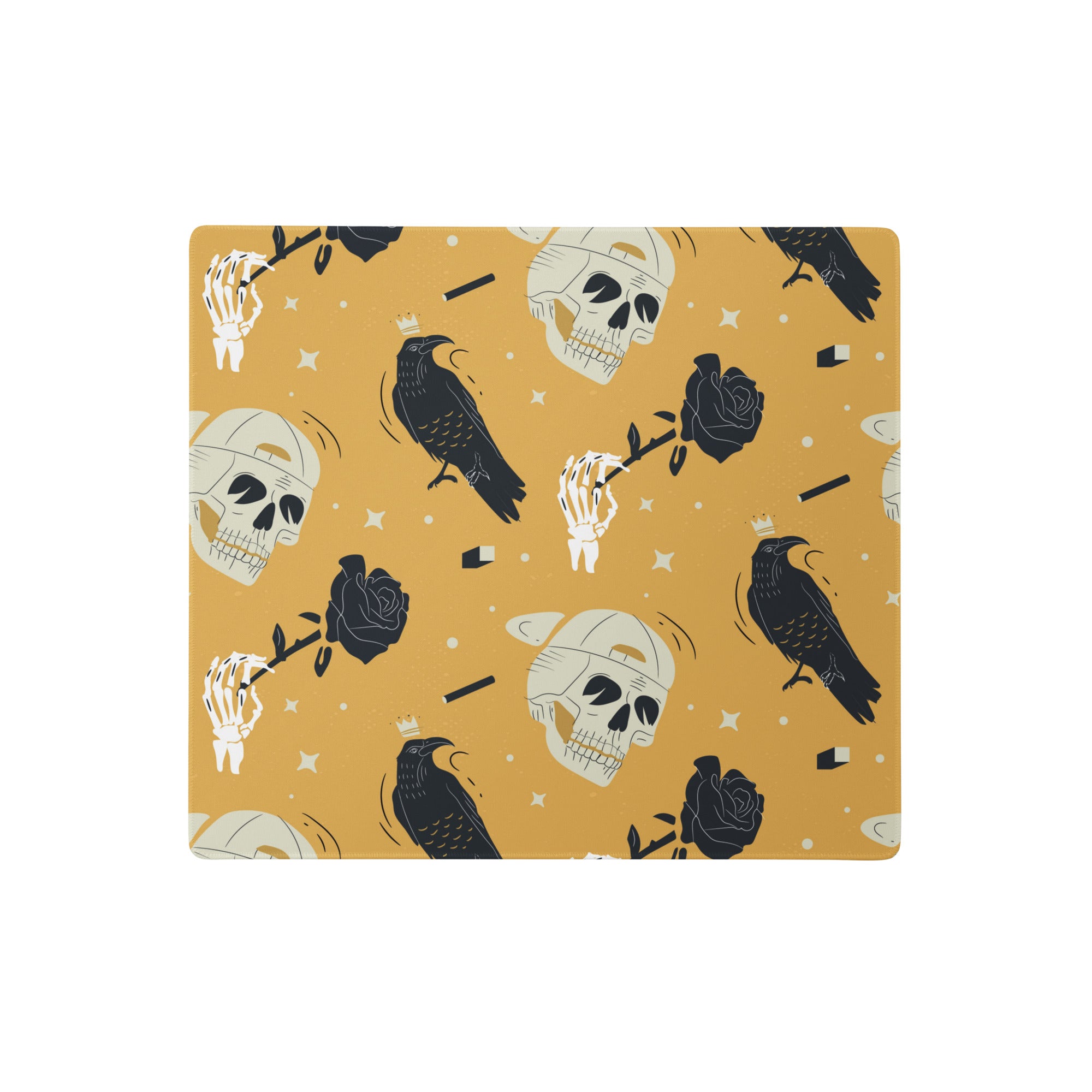 Tapis de souris gaming XXL - Tête de mort et corbeaux