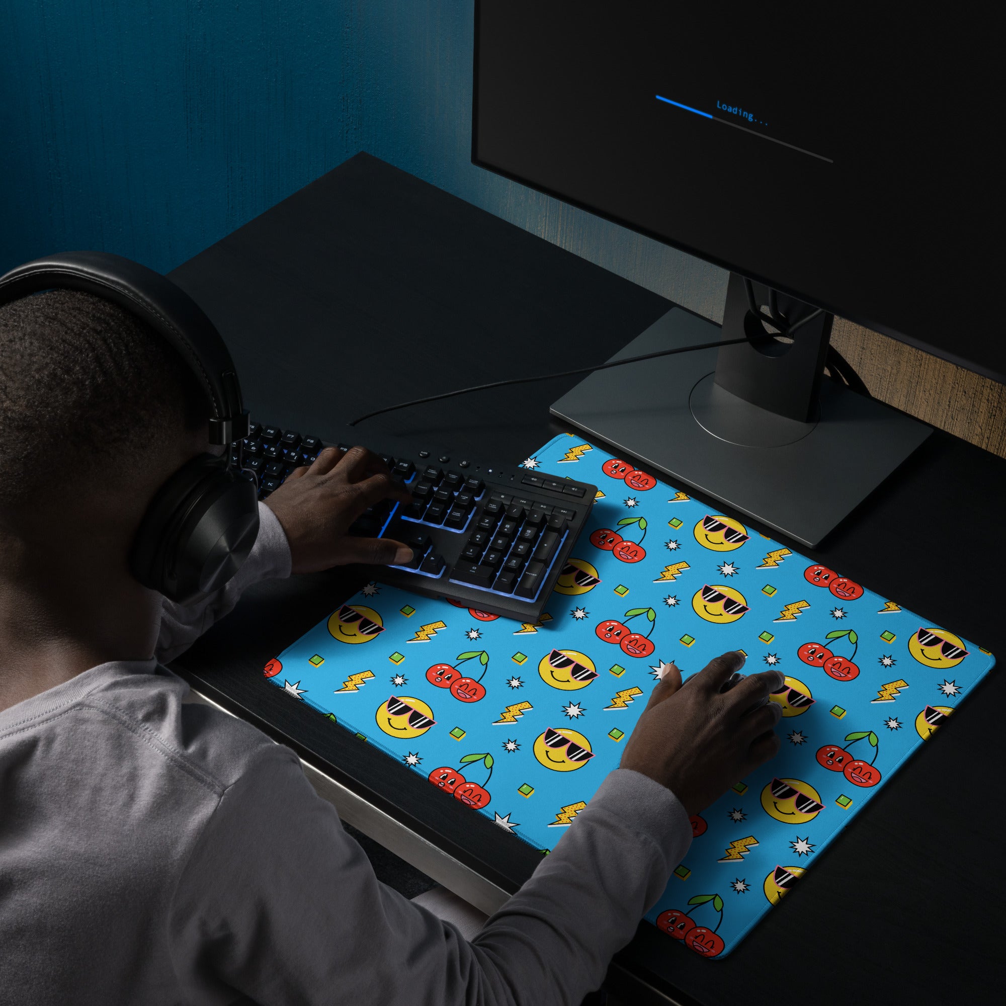 Tapis de souris gaming XXL - Cool smiley
